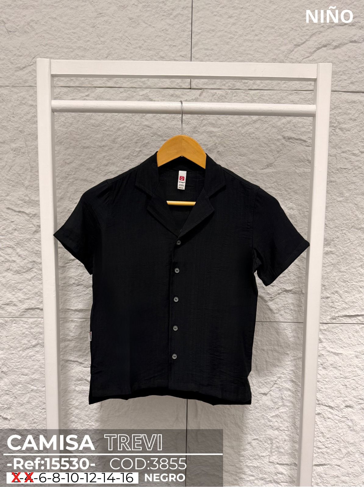 camisa trevi negro niño