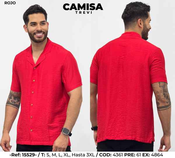 camisa trevi rojo2 hombre
