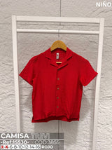 camisa trevi rojo niño