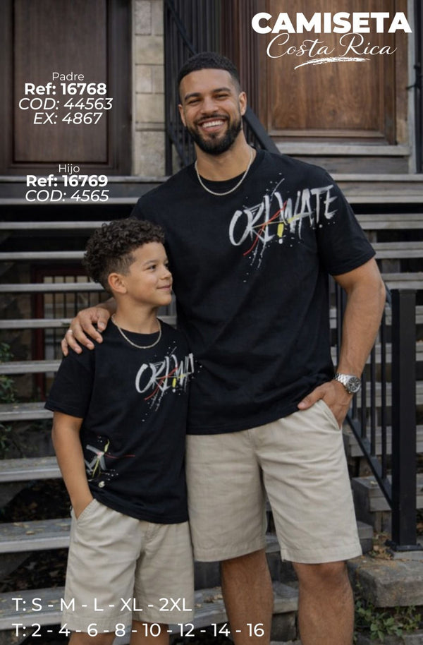 Camiseta Costa Rica Padre E Hijo