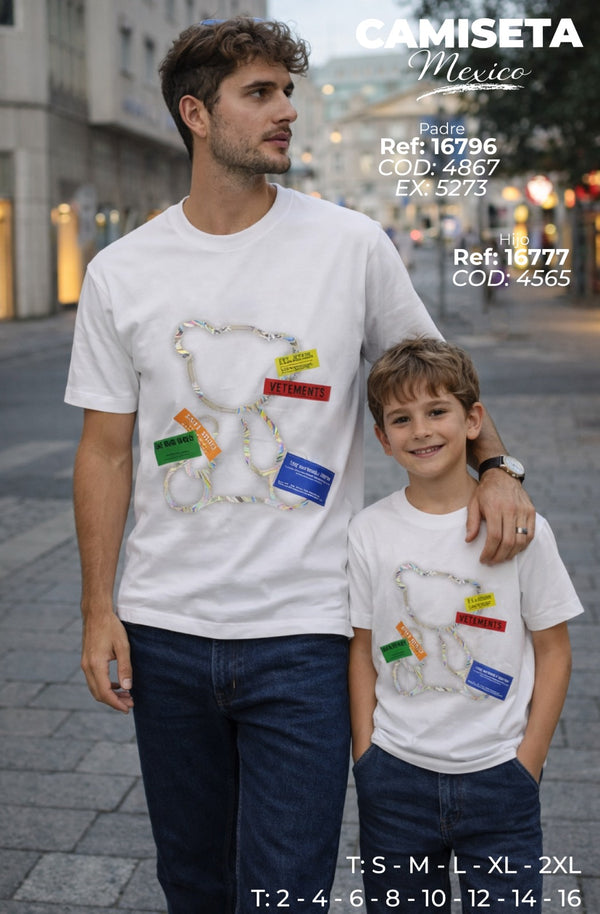 Camiseta Mexico Padre E Hijo