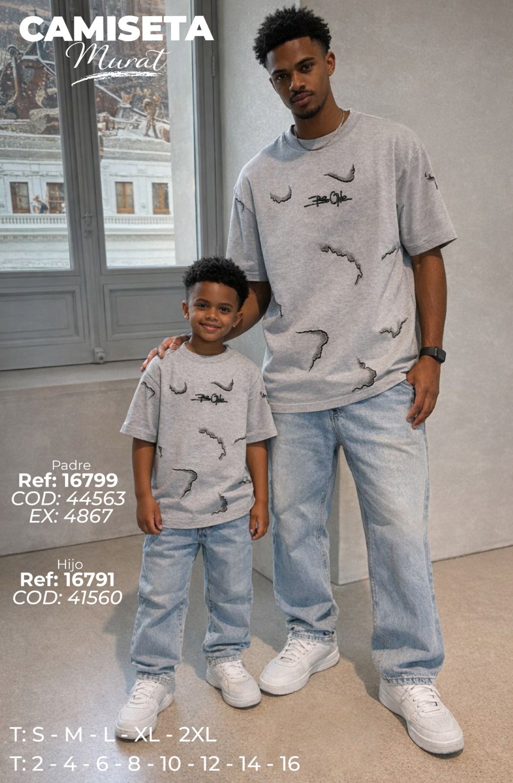 Camiseta Mural Padre E Hijo