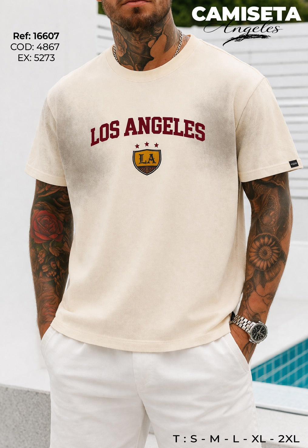 camiseta angeles hombre