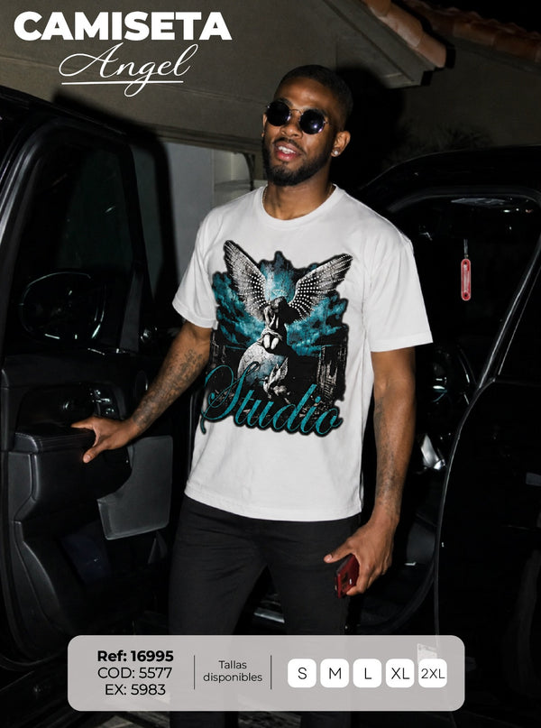 camiseta angel hombre