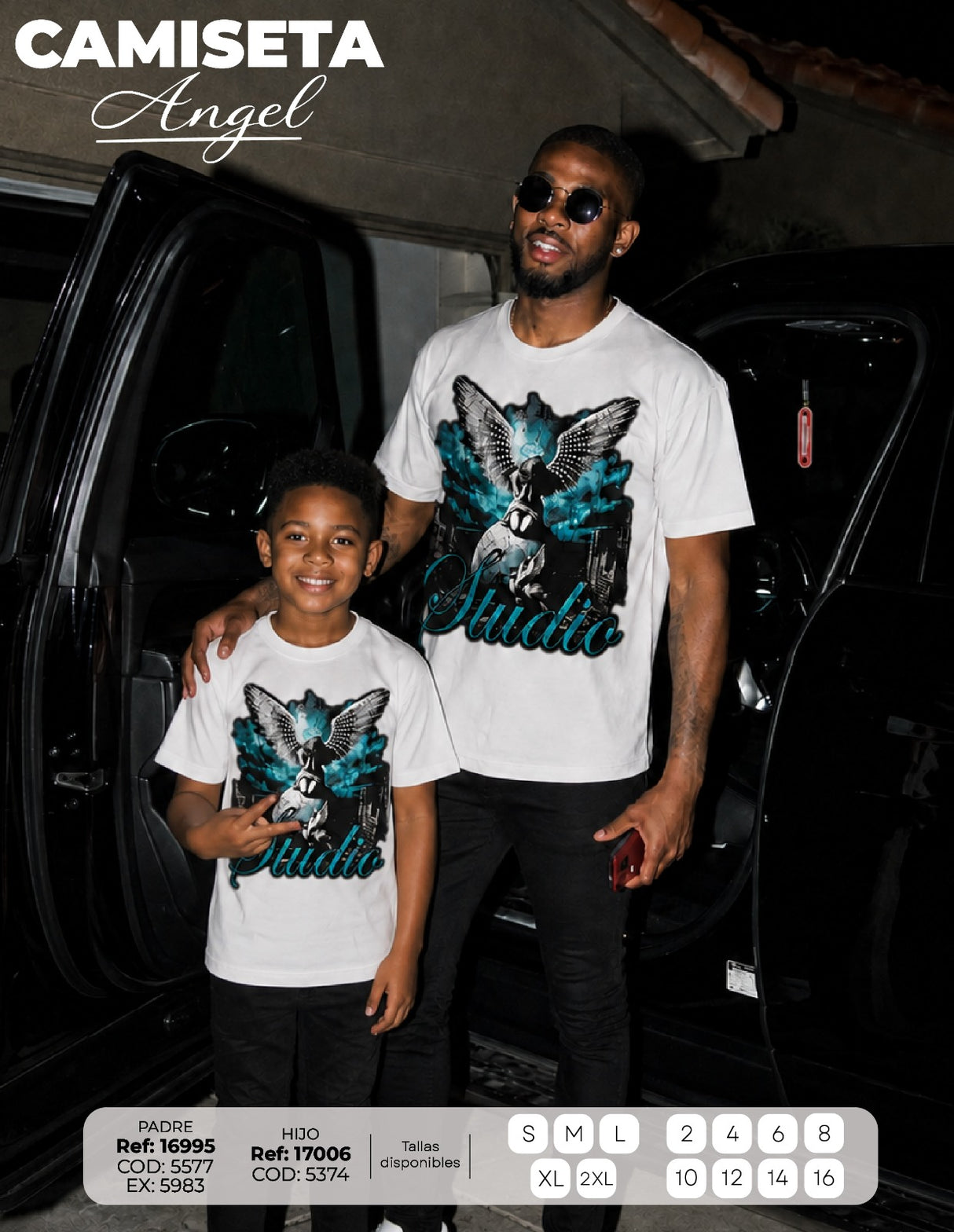 camiseta angel padre e hijo