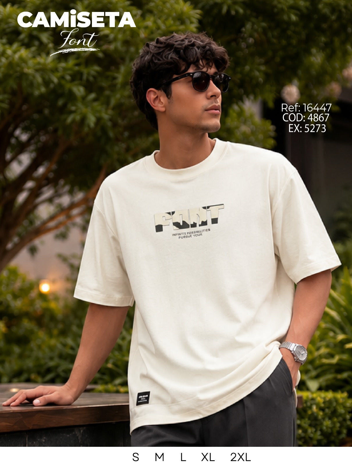 camisetas font hombre