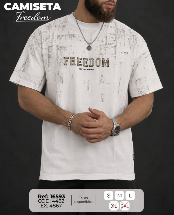 camiseta freedom hombre