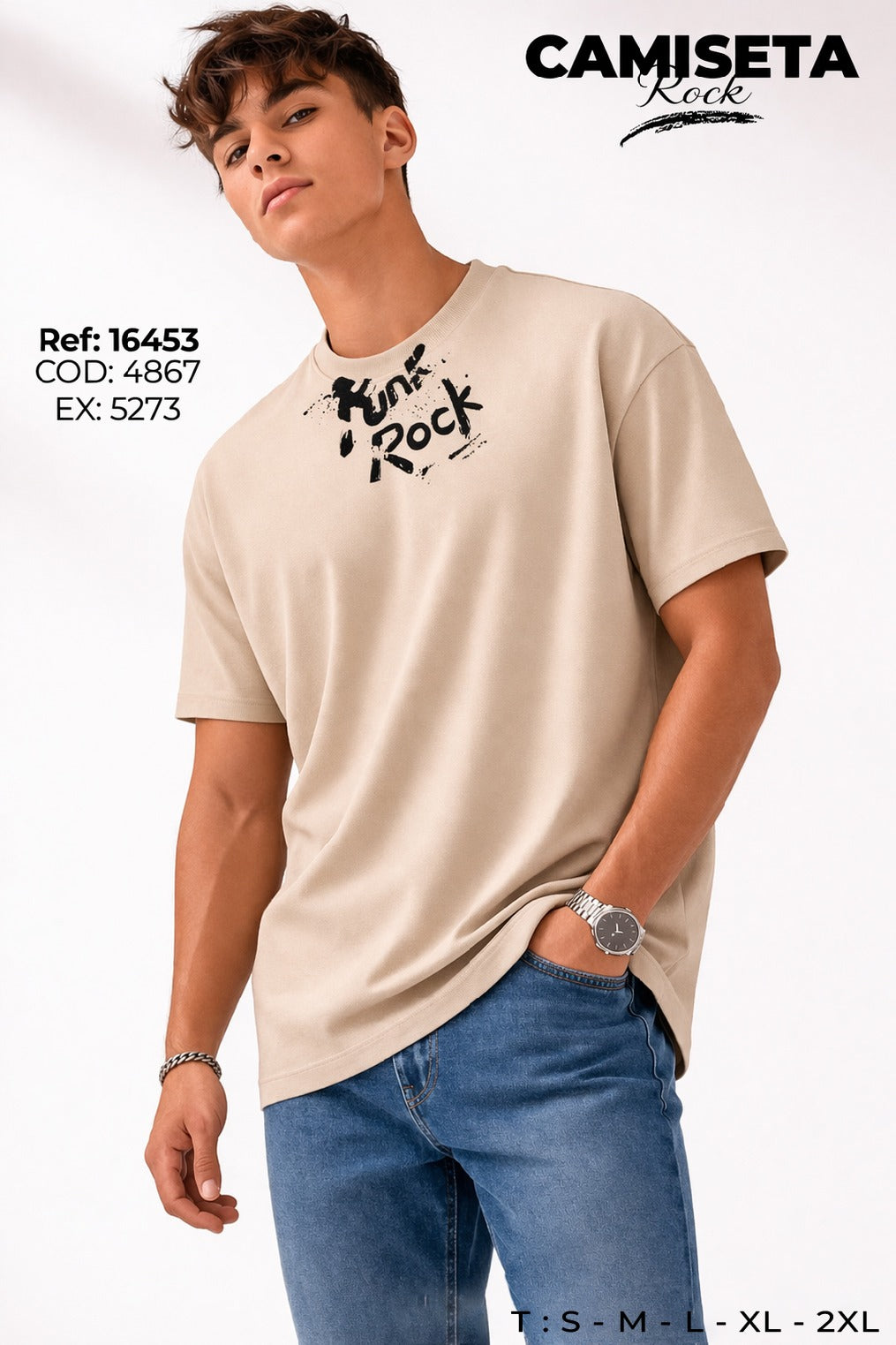 camiseta rock hombre