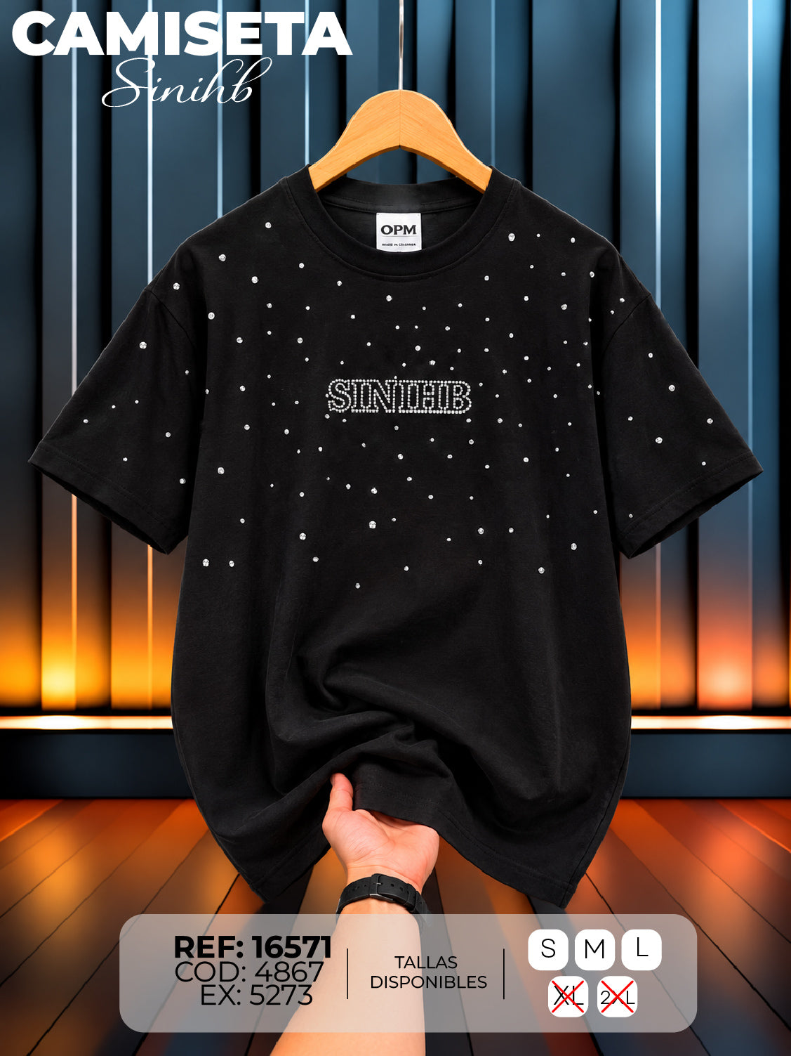camiseta sinihb hand