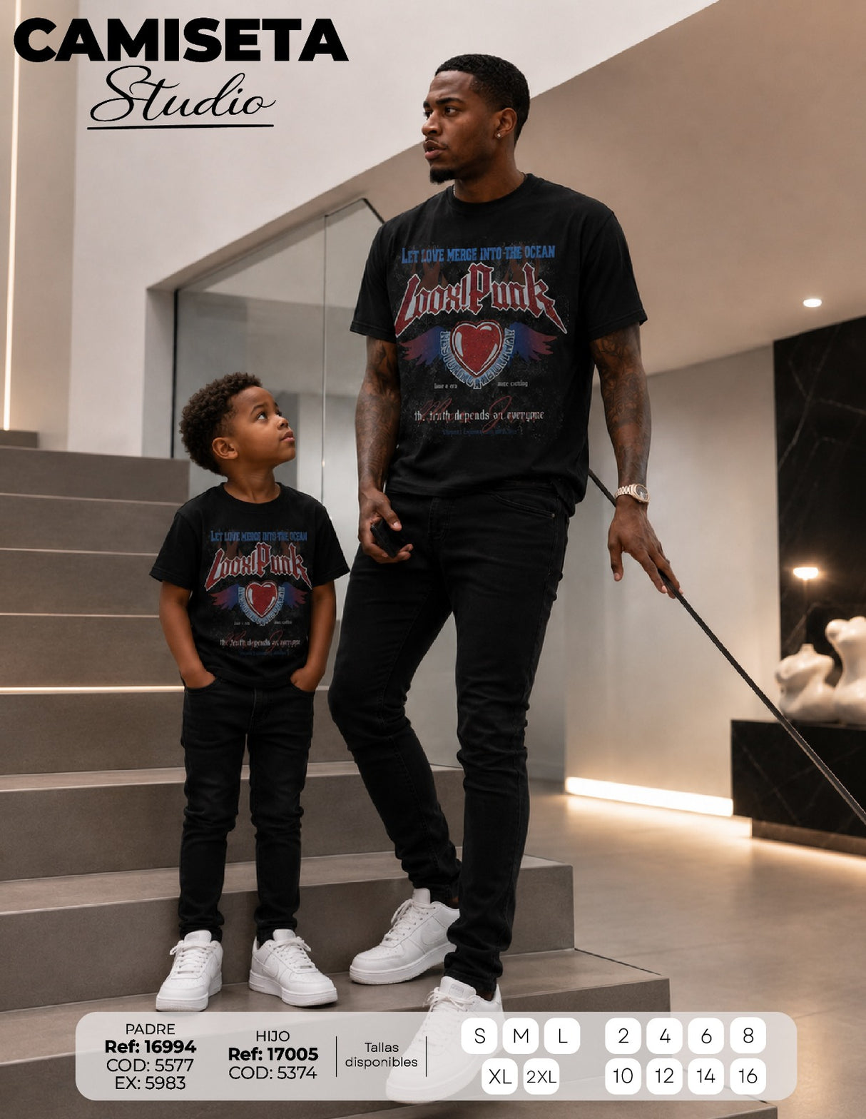 camiseta studio padre e hijo