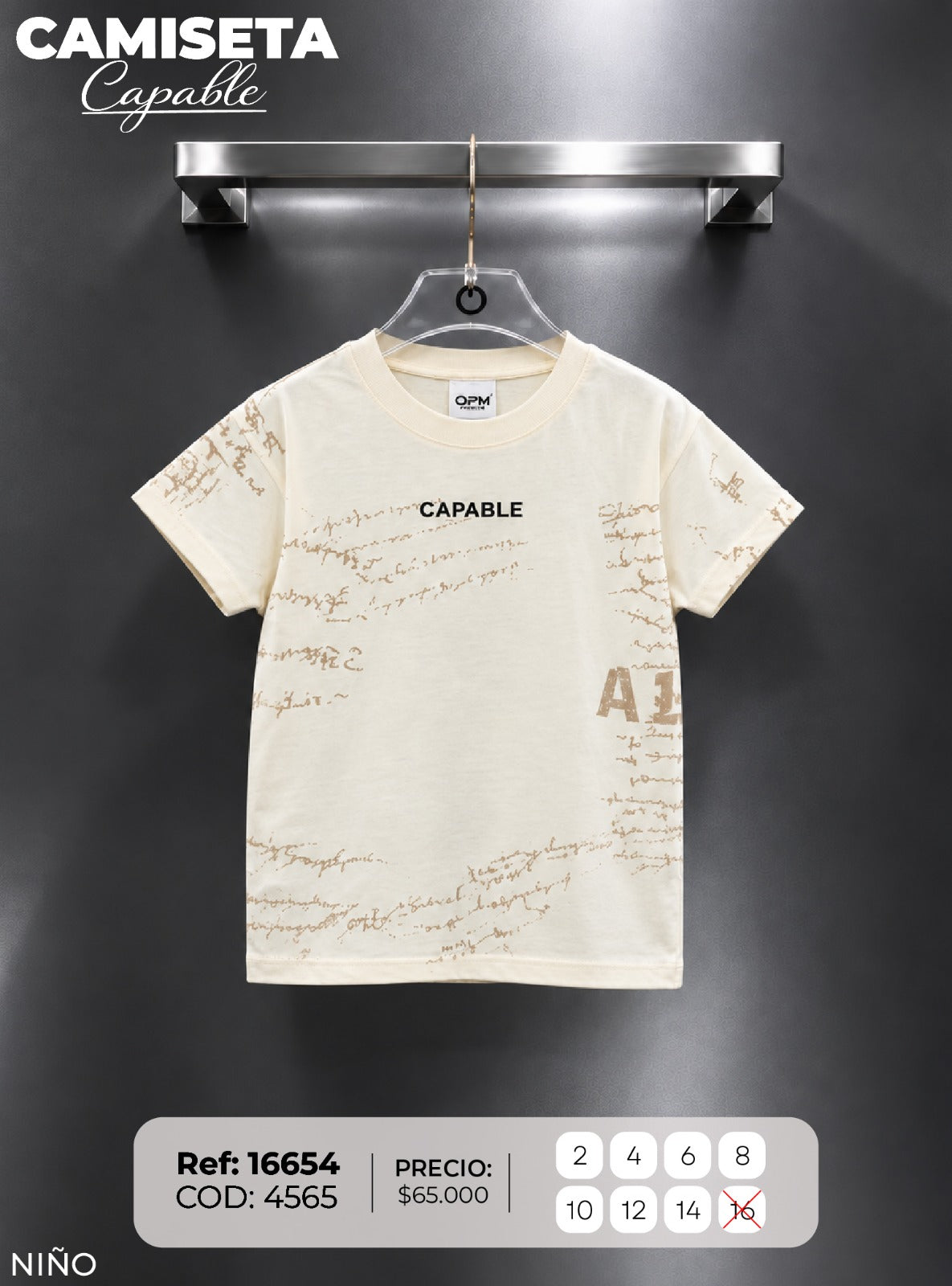 camiseta capable 1 niño