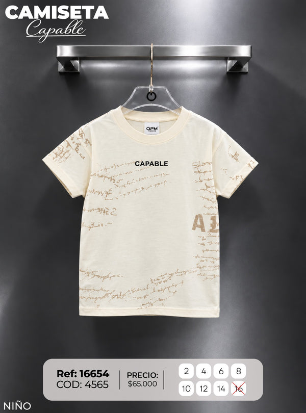 camiseta capable 1 niño