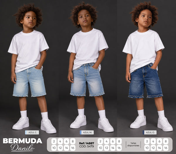 bermuda danilo azules collage niño