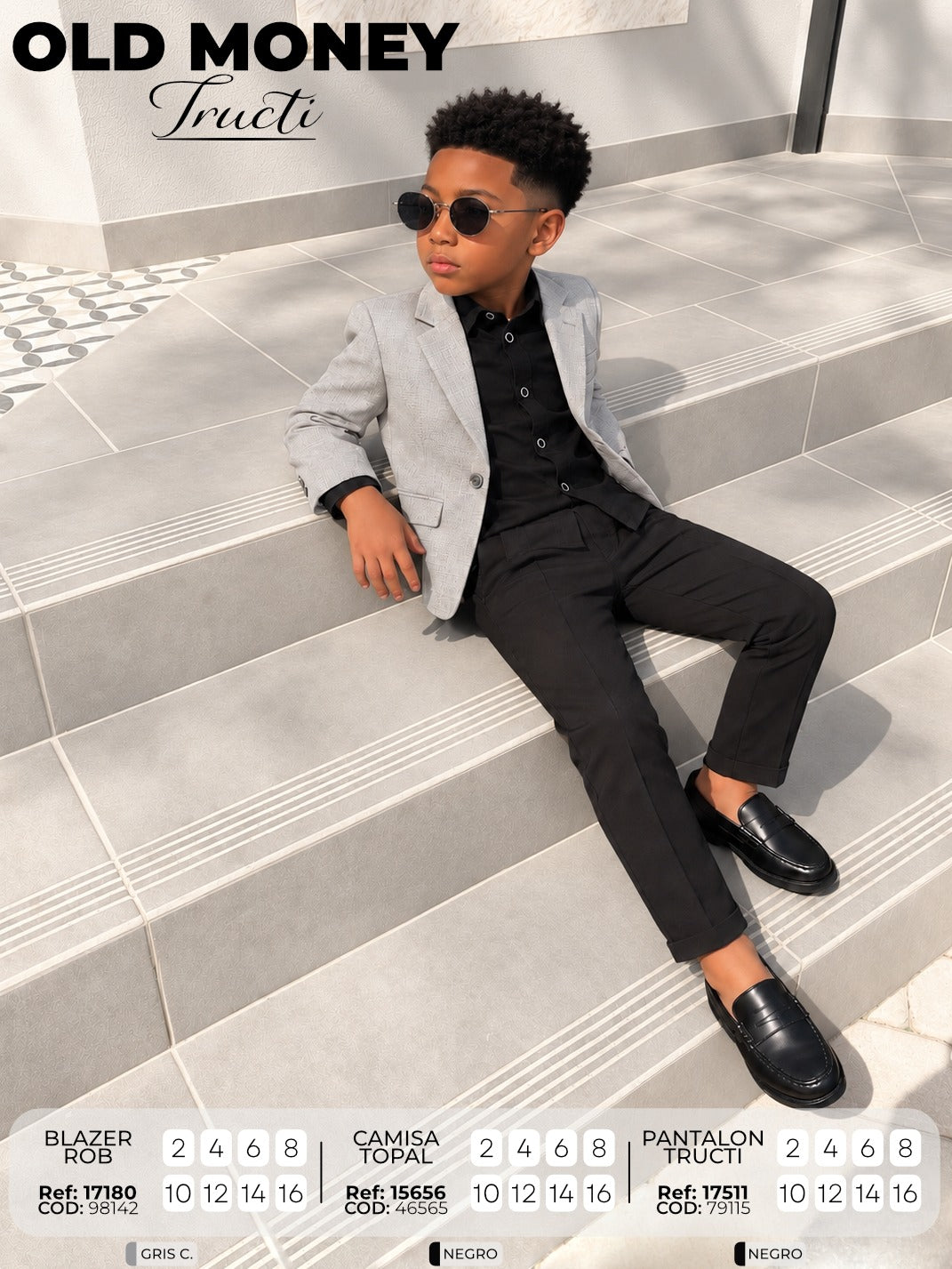 Outfit niño blAZER ROB GRIS C old money