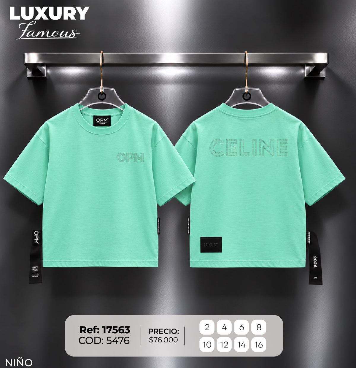 camiseta famous niño