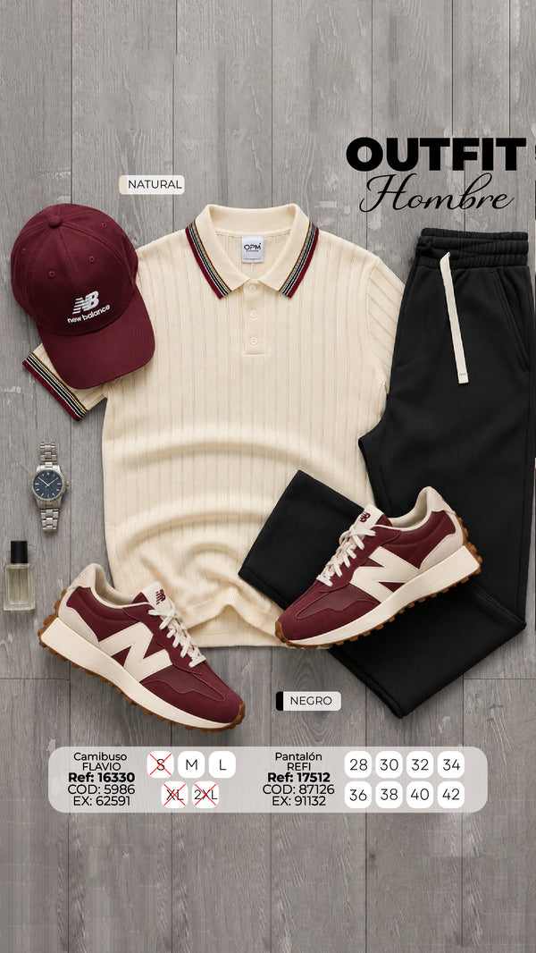 outfit flavio natural hombre