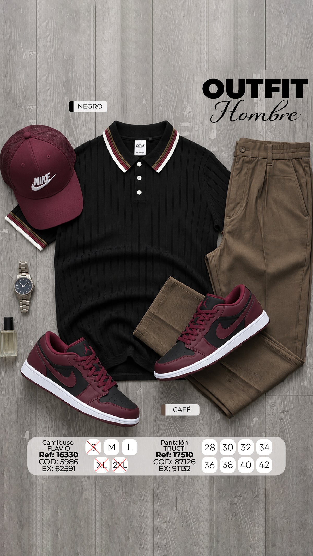 outfit flavio negro hombre