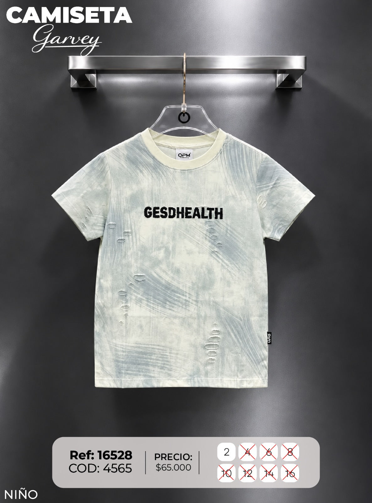 camiseta garvey 1 niño