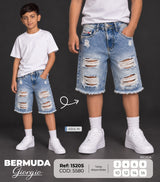 bermuda giorgio azul medio niño
