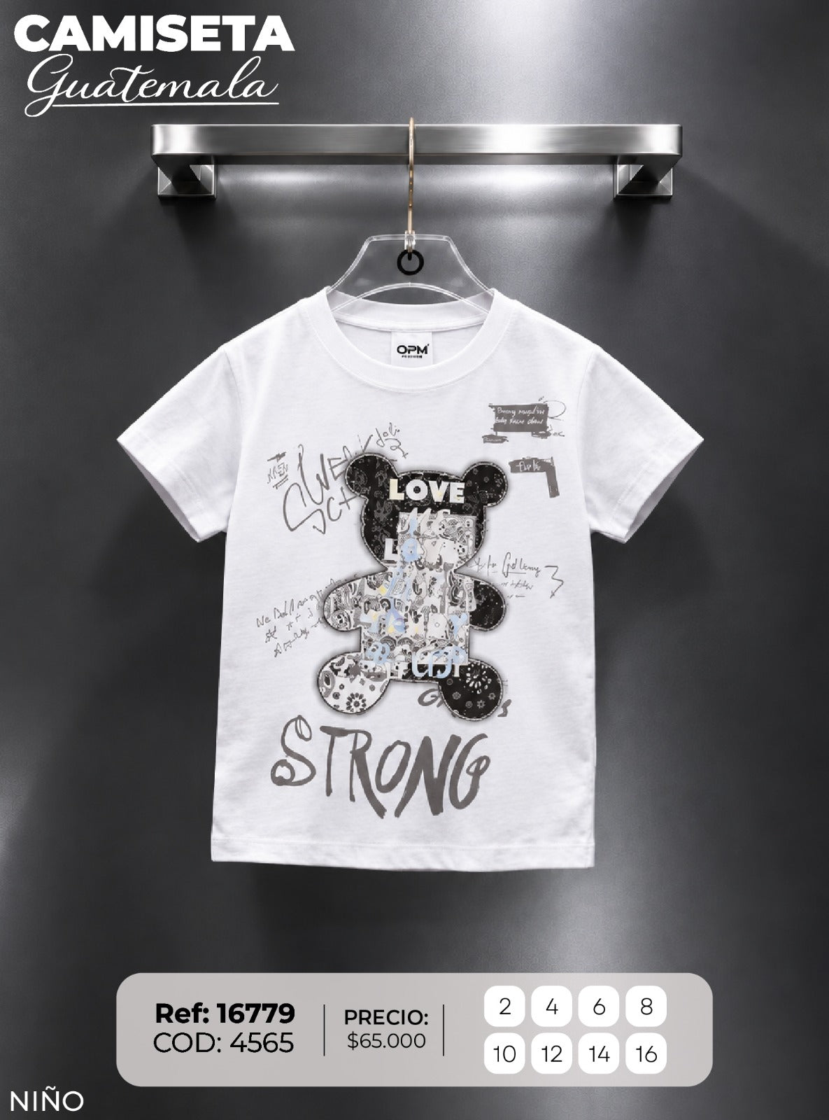 camiseta guatemala 1 niño