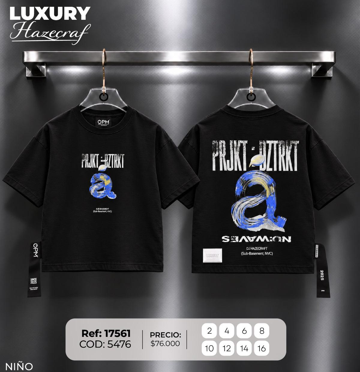 camiseta hazecraf niño