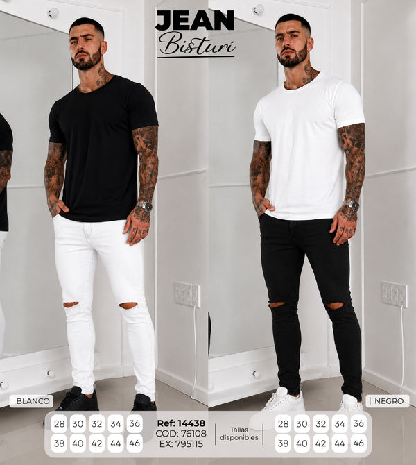 jean bisturi collage blanco y negro hombre