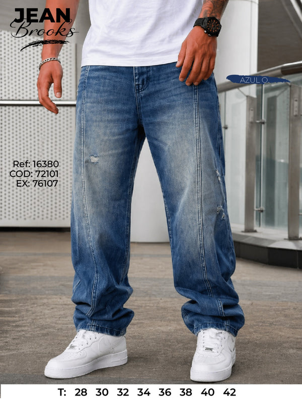 jean baggy brooks azul o hombre