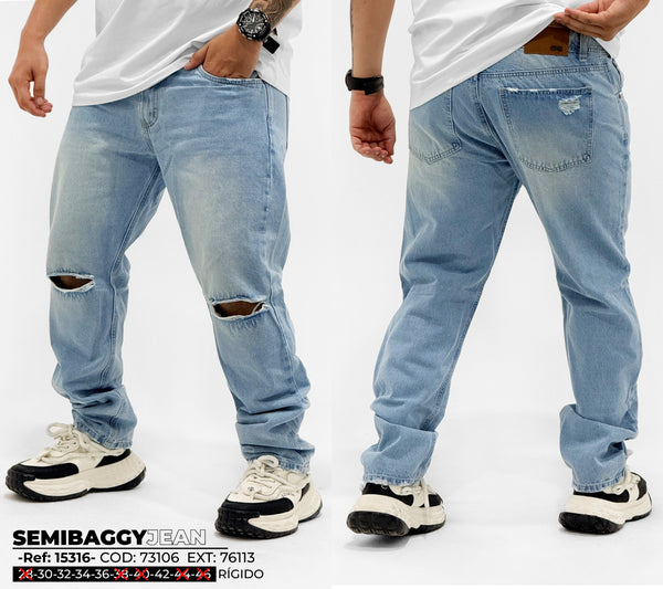 jean semibaggy hombre