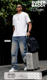 jean baggy charpe azul m hombre