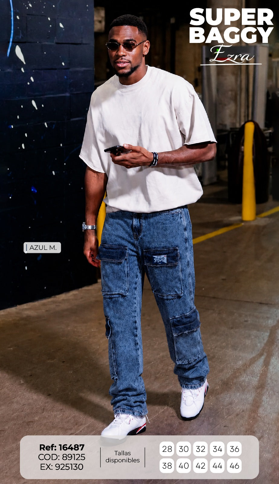 jean baggy ezra azul m hombre