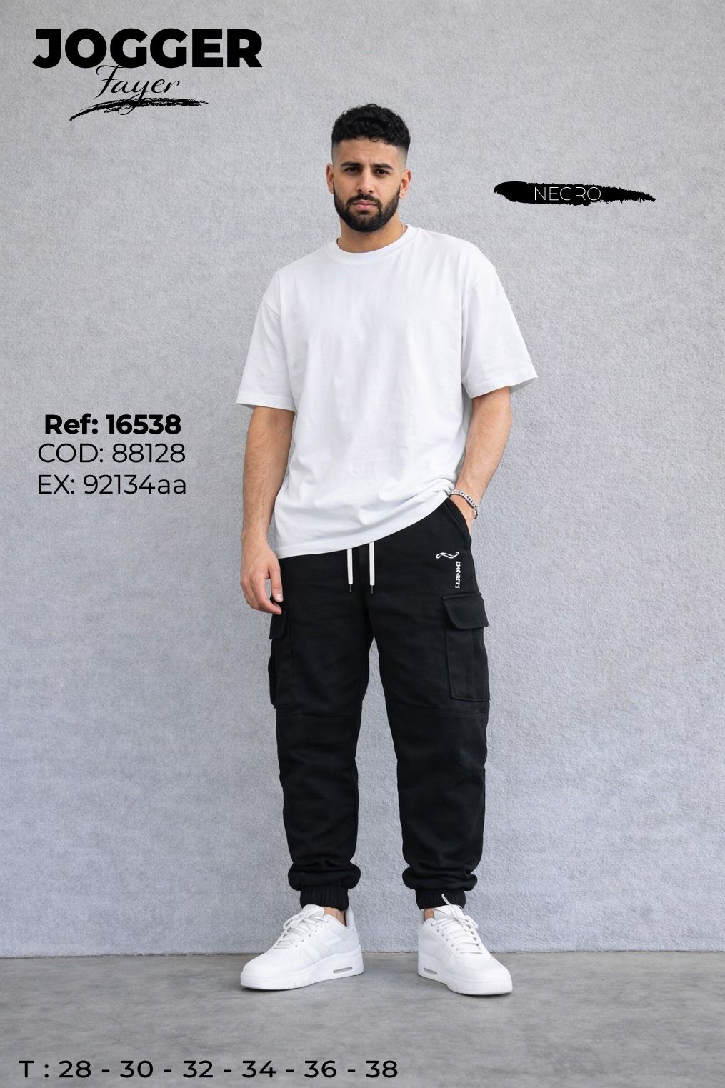 Jogger Fayer Hombre Negro