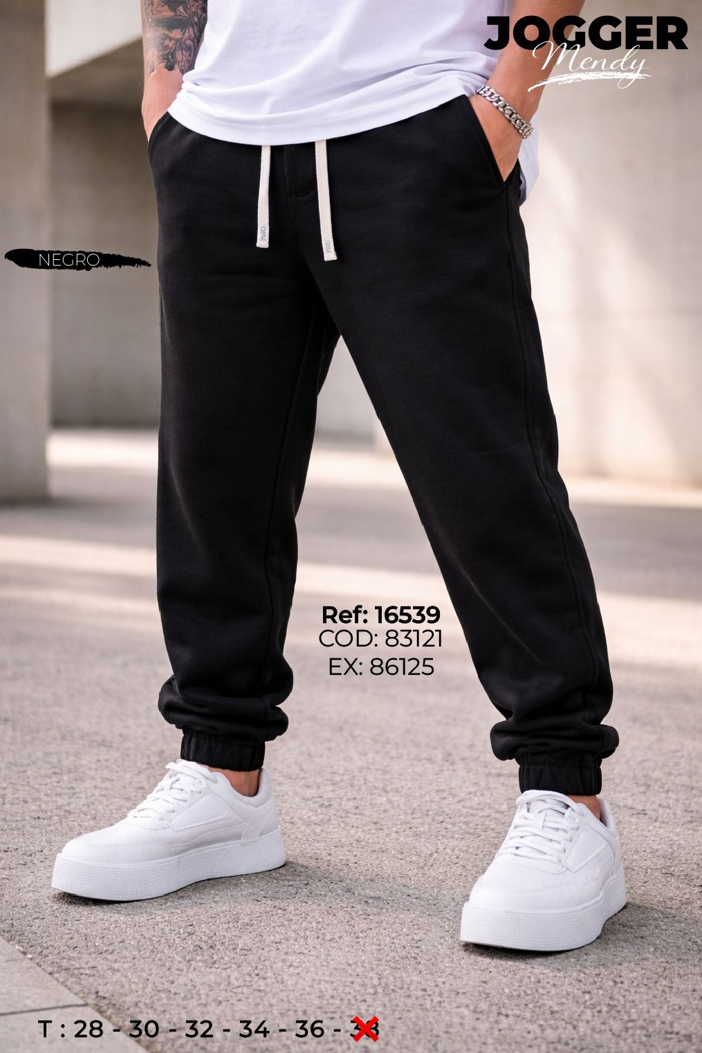 Jogger Mendy Hombre Negro