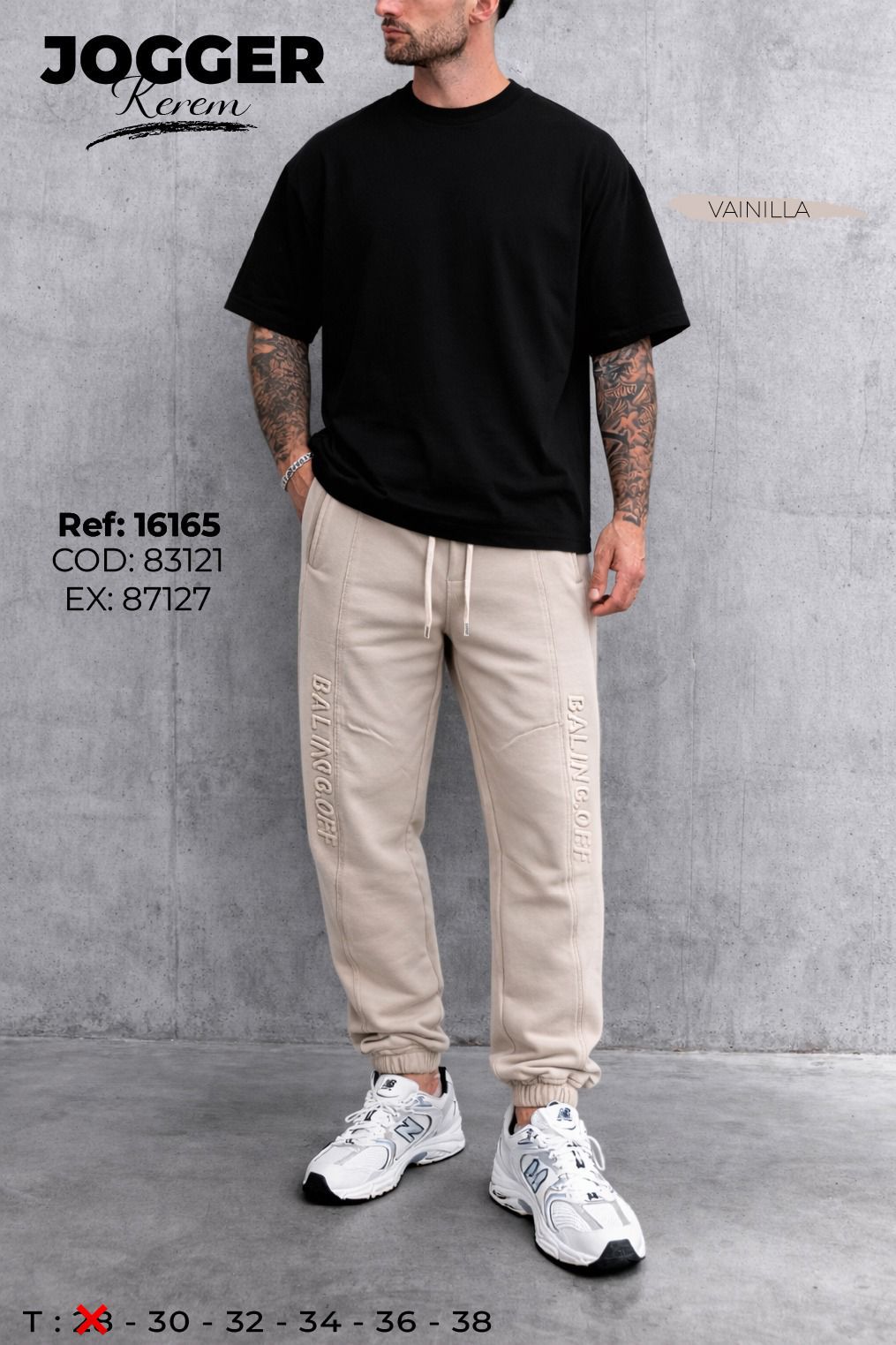 jogger kerem vainilla ombre