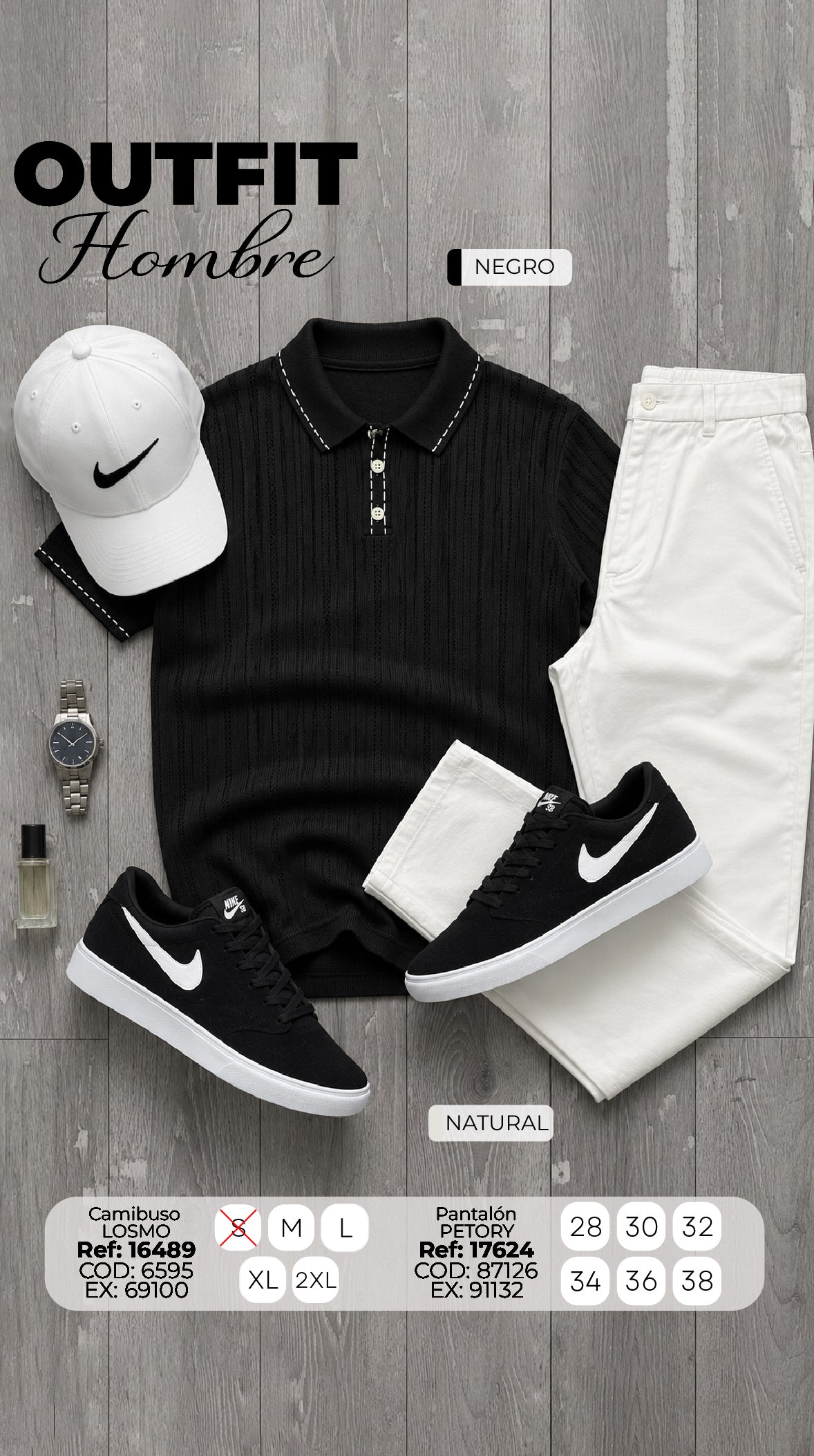 outfit losmo negro hombre
