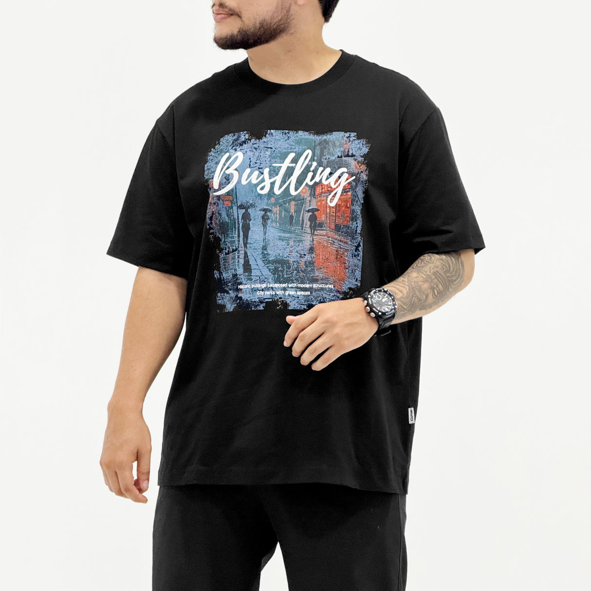 Camiseta bustling hombre