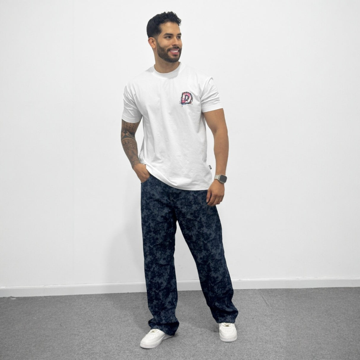 Jeans baggy manchelee hombre