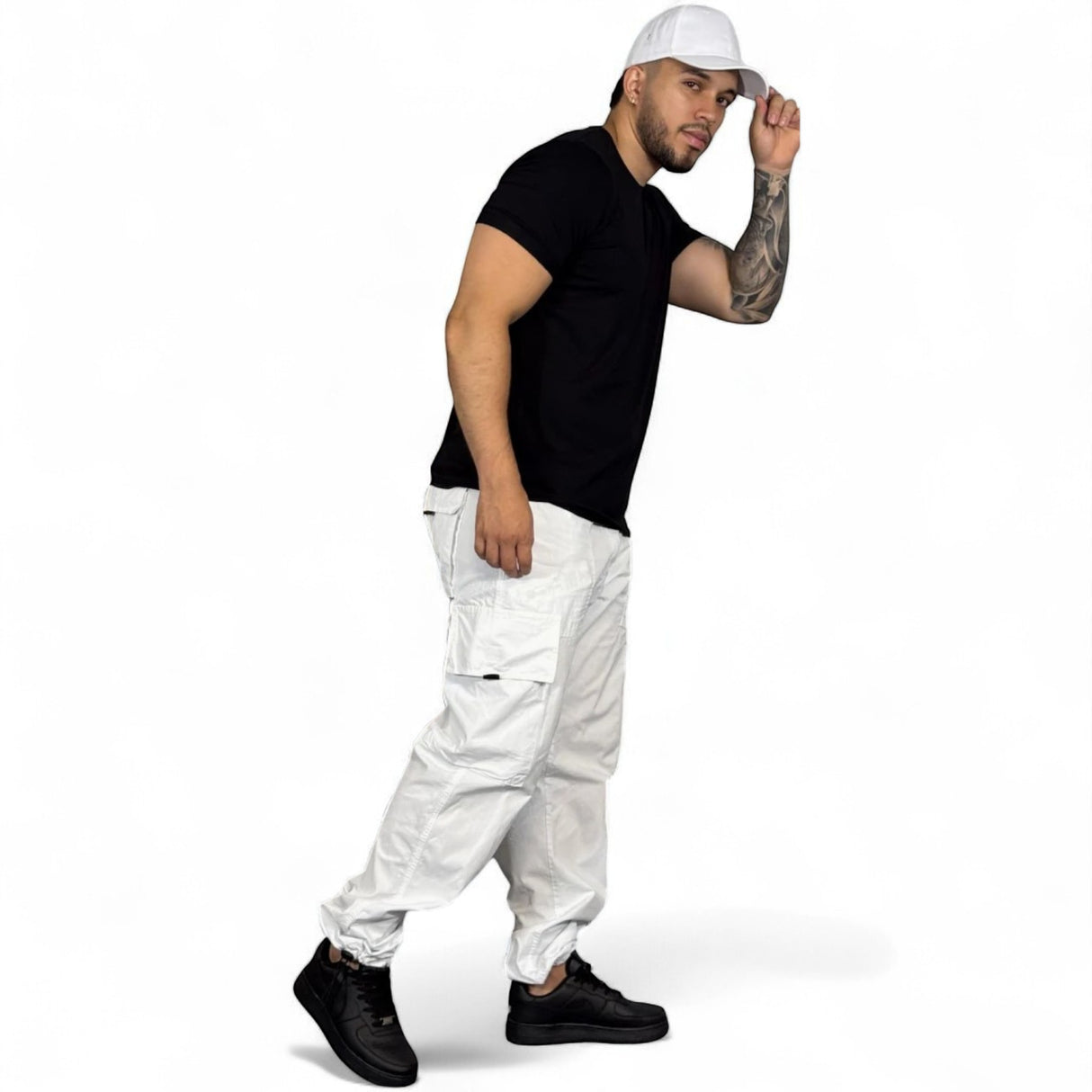 Pantalón Negro cargo cairo hombre - OpenMind