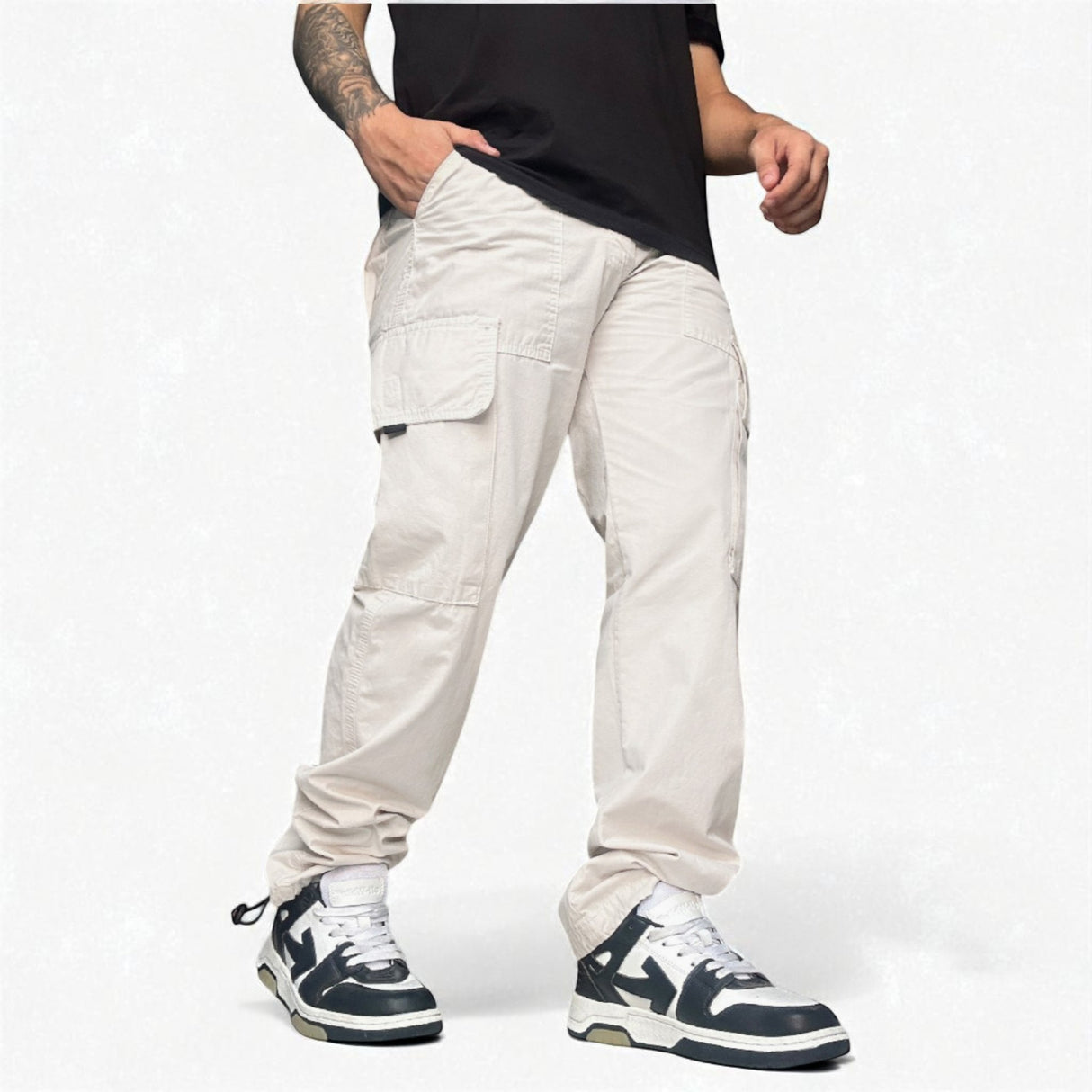 Pantalón Negro cargo cairo hombre - OpenMind