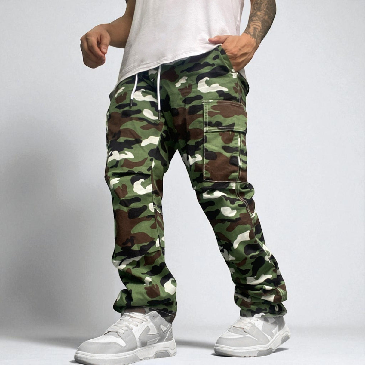 Jogger cargo militar hombre
