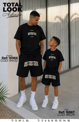 padre e hijo total look adrano