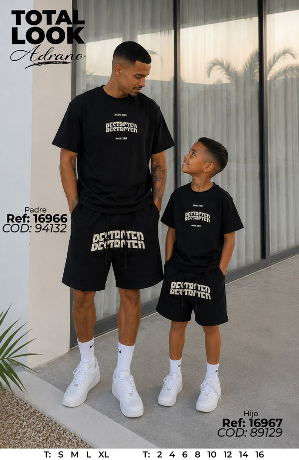 padre e hijo total look adrano