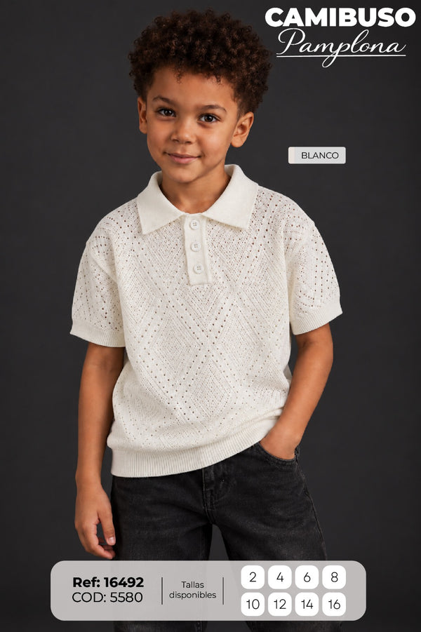 camibuso pamplona blanco niño