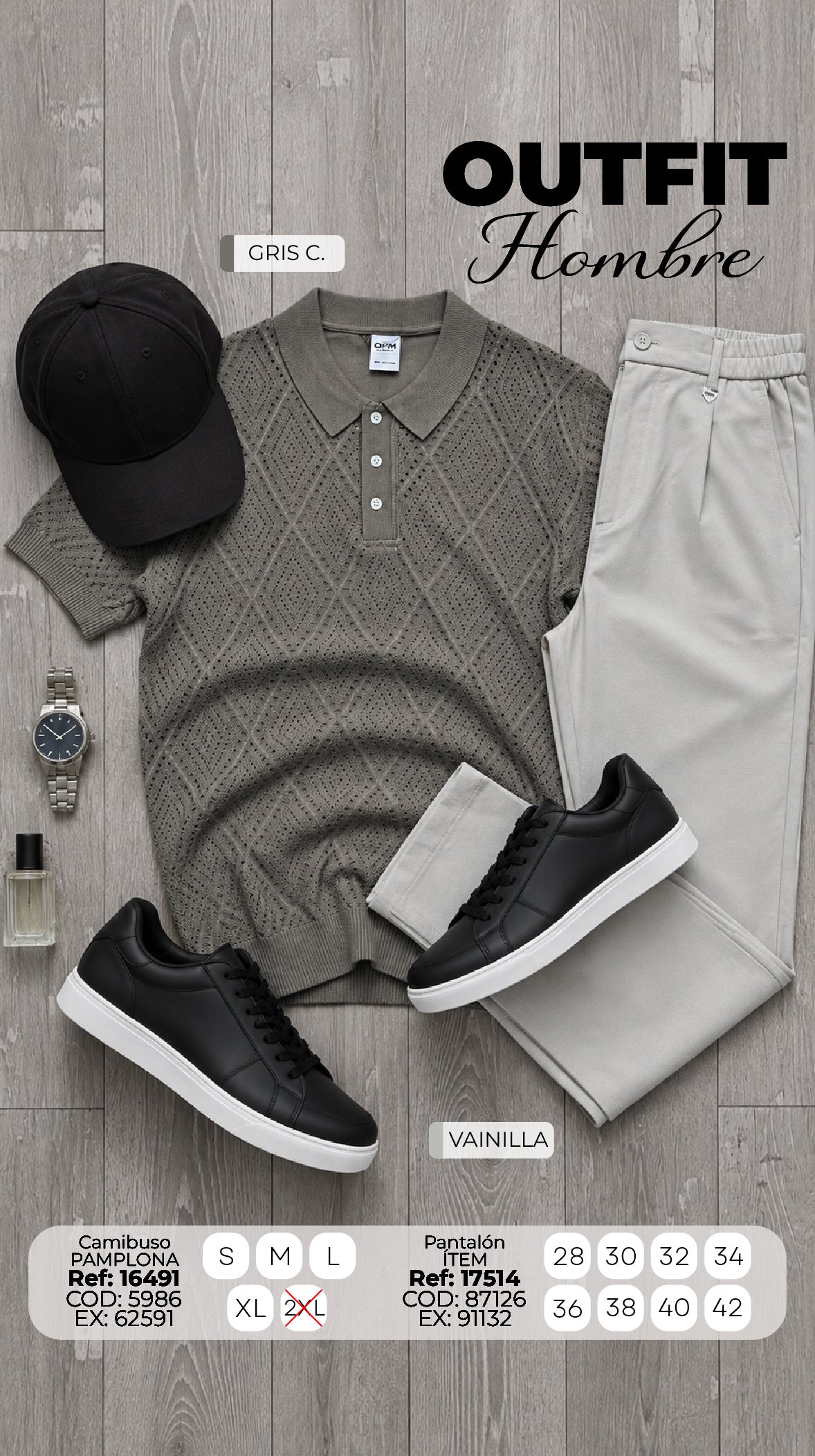 outfit pamplona gris c hombre