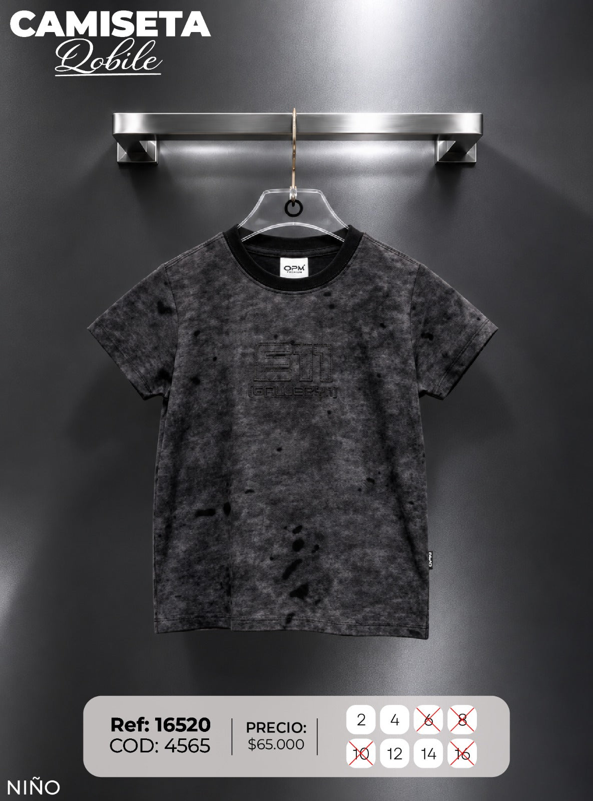 camiseta qobile 1 niño