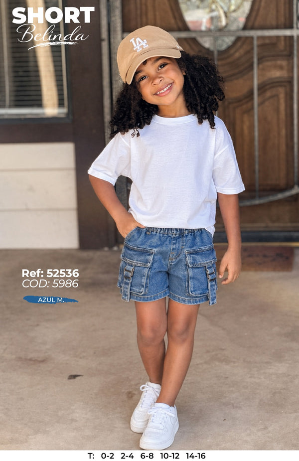 short belinda azul m niña