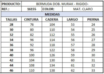 Bermuda murak hombre