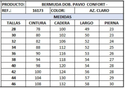Bermuda pavio hombre