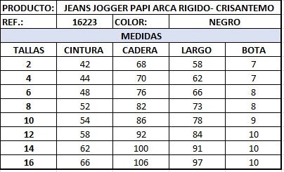 Jeans jogger papi arca niño