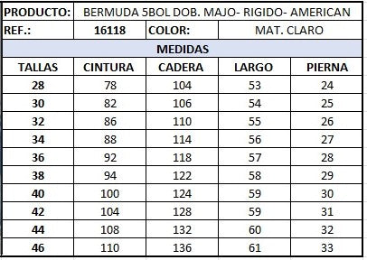Bermuda majo hombre