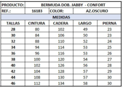 Bermuda jabby hombre